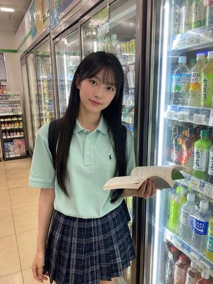Japanese Student Convenience Store Snapshot AI image template preview