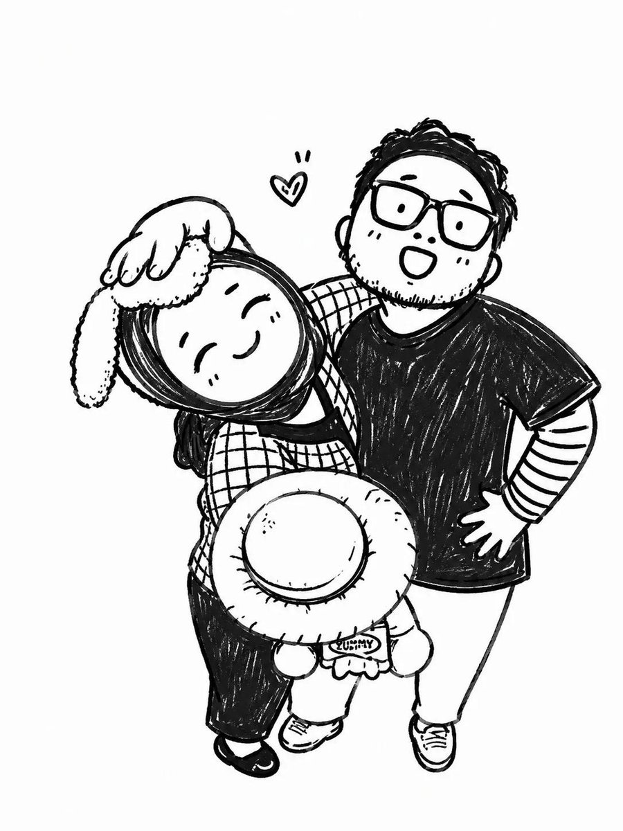 Photo to Chibi Doodle Transformation example 4