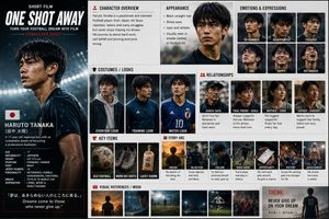Football Dream Short Film AI image template preview