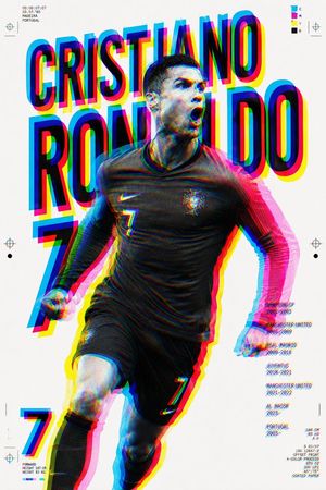 Cristiano Ronaldo Offset Print Poster AI image template preview