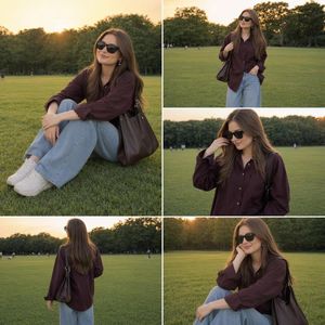 Lifestyle Fashion Park Collage AI image template preview