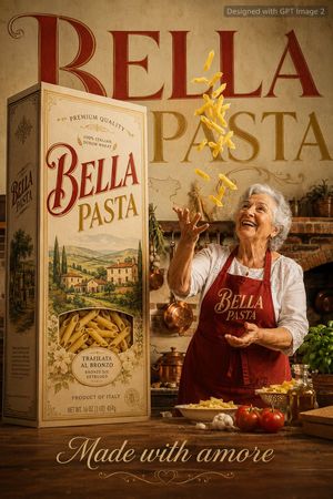 Italian Food Advertisement Poster AI image template preview