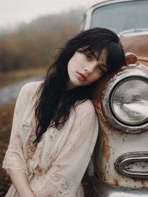 Haunting Vintage Americana Portrait AI image template preview
