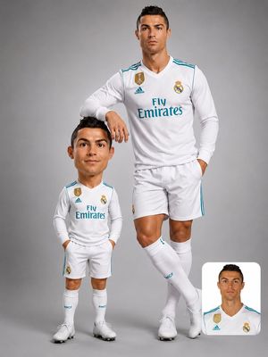 Football Character Consistency Poster AI image template preview