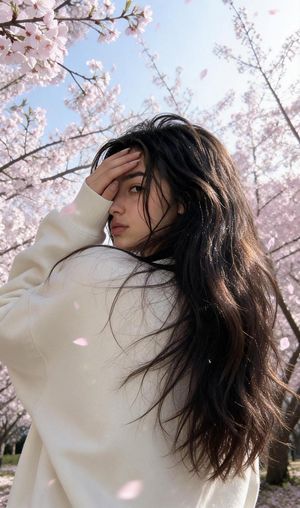Ethereal Side Profile Portrait AI image template preview