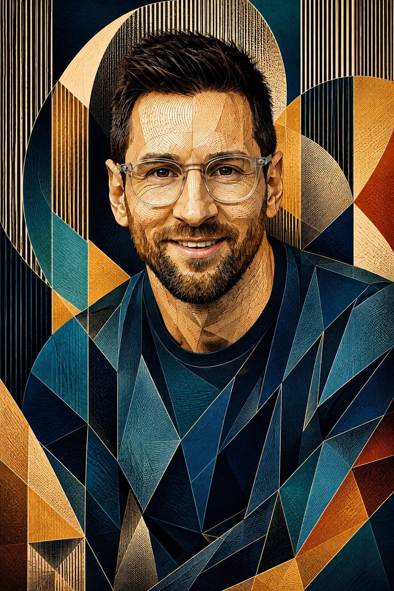 Cubist Contour Portrait example 2