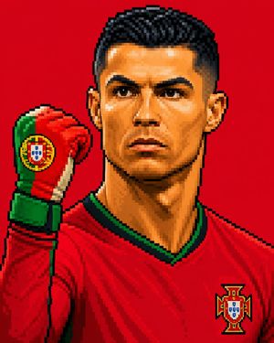 Retro World Cup Pixel Sprite AI image template preview
