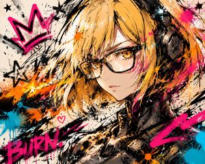 Graffiti Ink Animation Style AI image template preview
