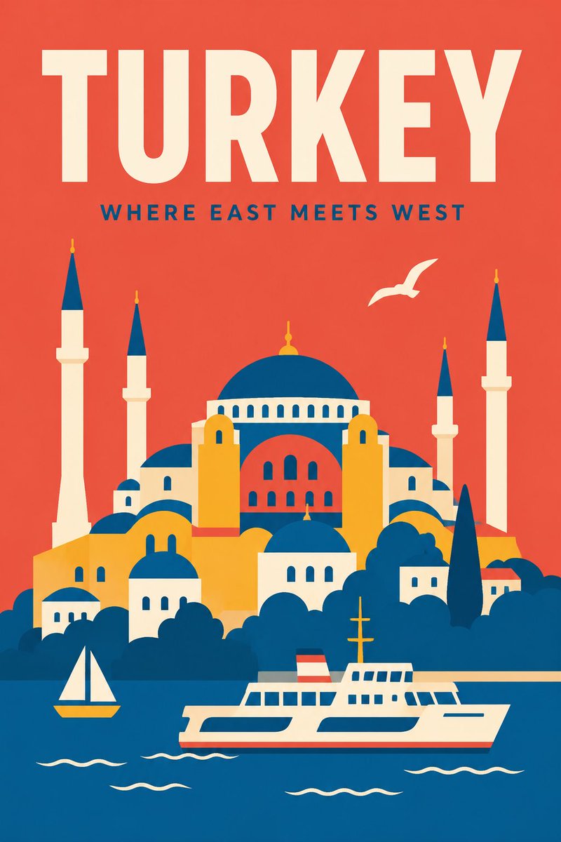 Minimalist Travel Poster Template example 1