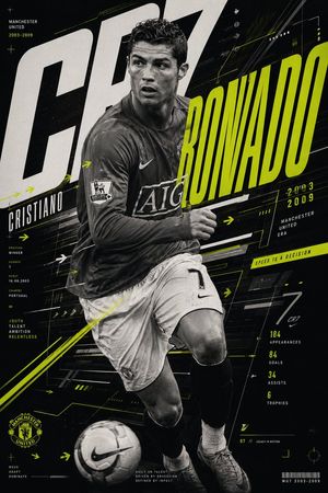 Dynamic Cristiano Ronaldo Poster AI image template preview