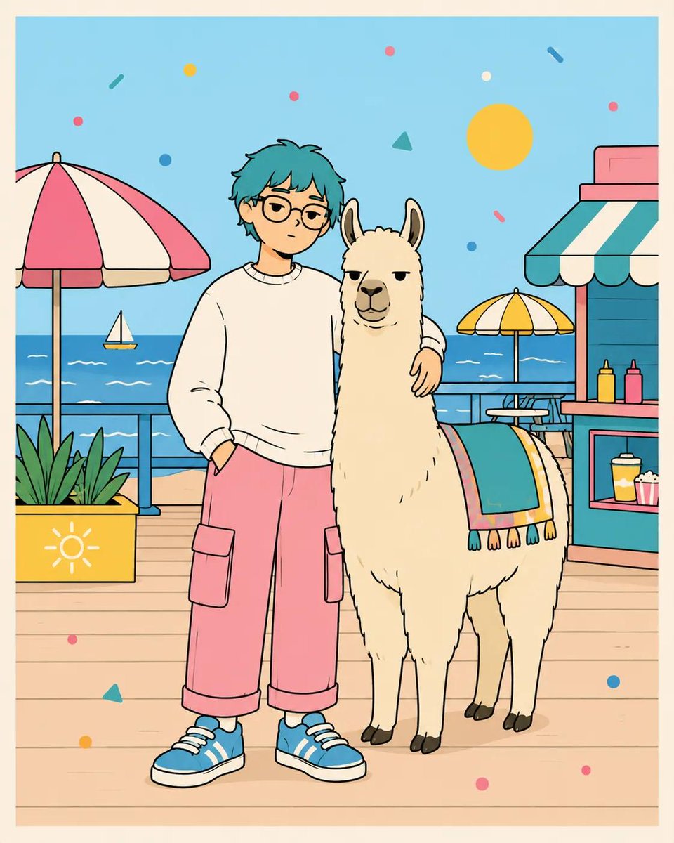 Kawaii Pastel Doodle Stationery Art example 1