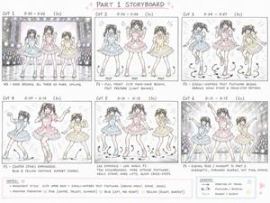 Cute Colored Pencil Storyboard Sheet AI image template preview