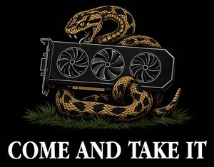 Rattlesnake GPU Come and Take It Graphic AI image template preview