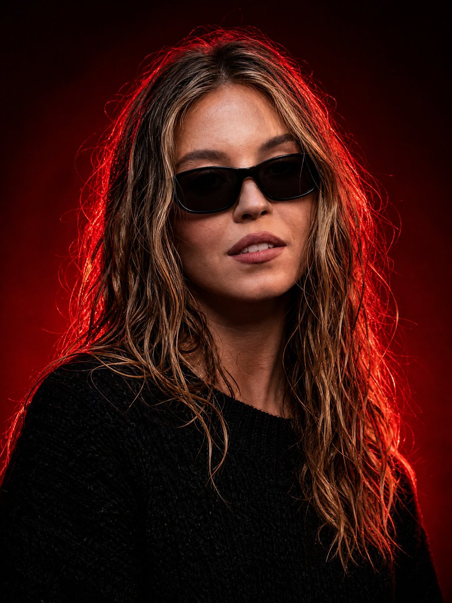 Dark Luxury Red-Light Portrait example 1