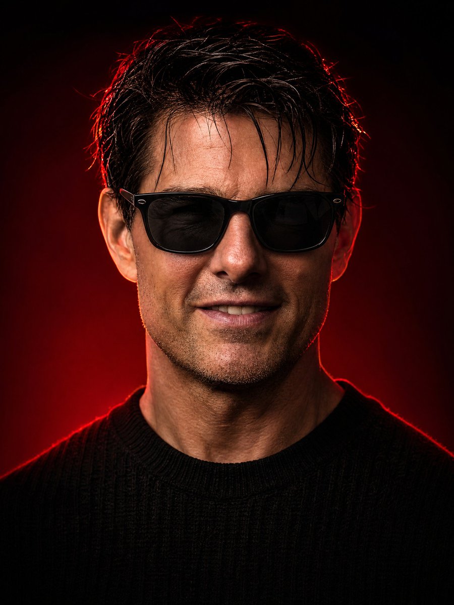 Dark Luxury Red-Light Portrait example 2