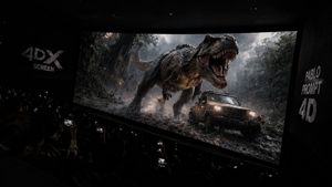 Immersive 4DX Cinema Scene AI image template preview