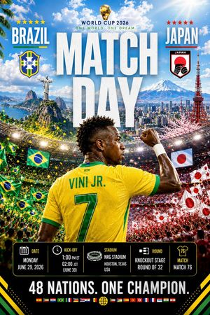 Premium Match Day Broadcast Poster AI image template preview