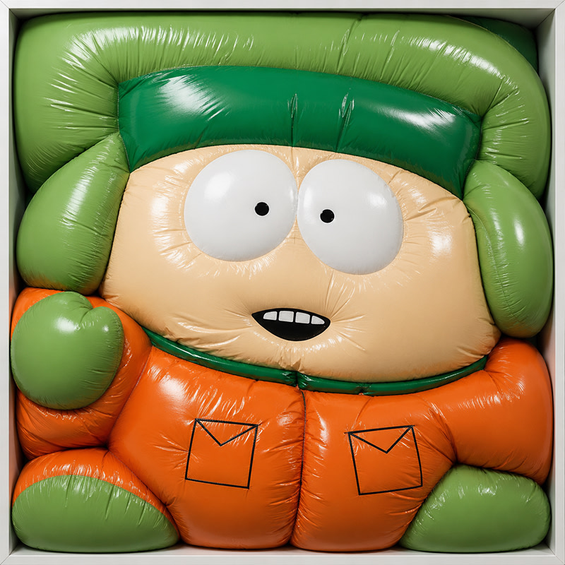 Inflated Doraemon Balloon Box example 2