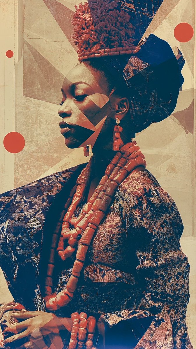 Afrofuturist Yoruba Regal Portrait example 2