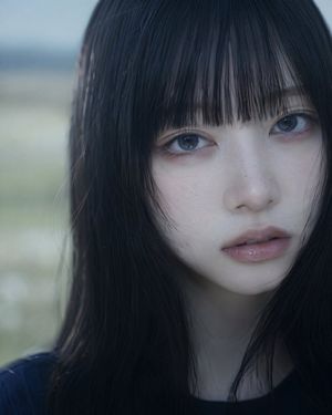 Cinematic Asian Woman Portrait AI image template preview