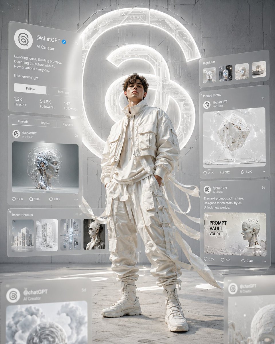 Threads Monochrome Techwear Artwork example 1