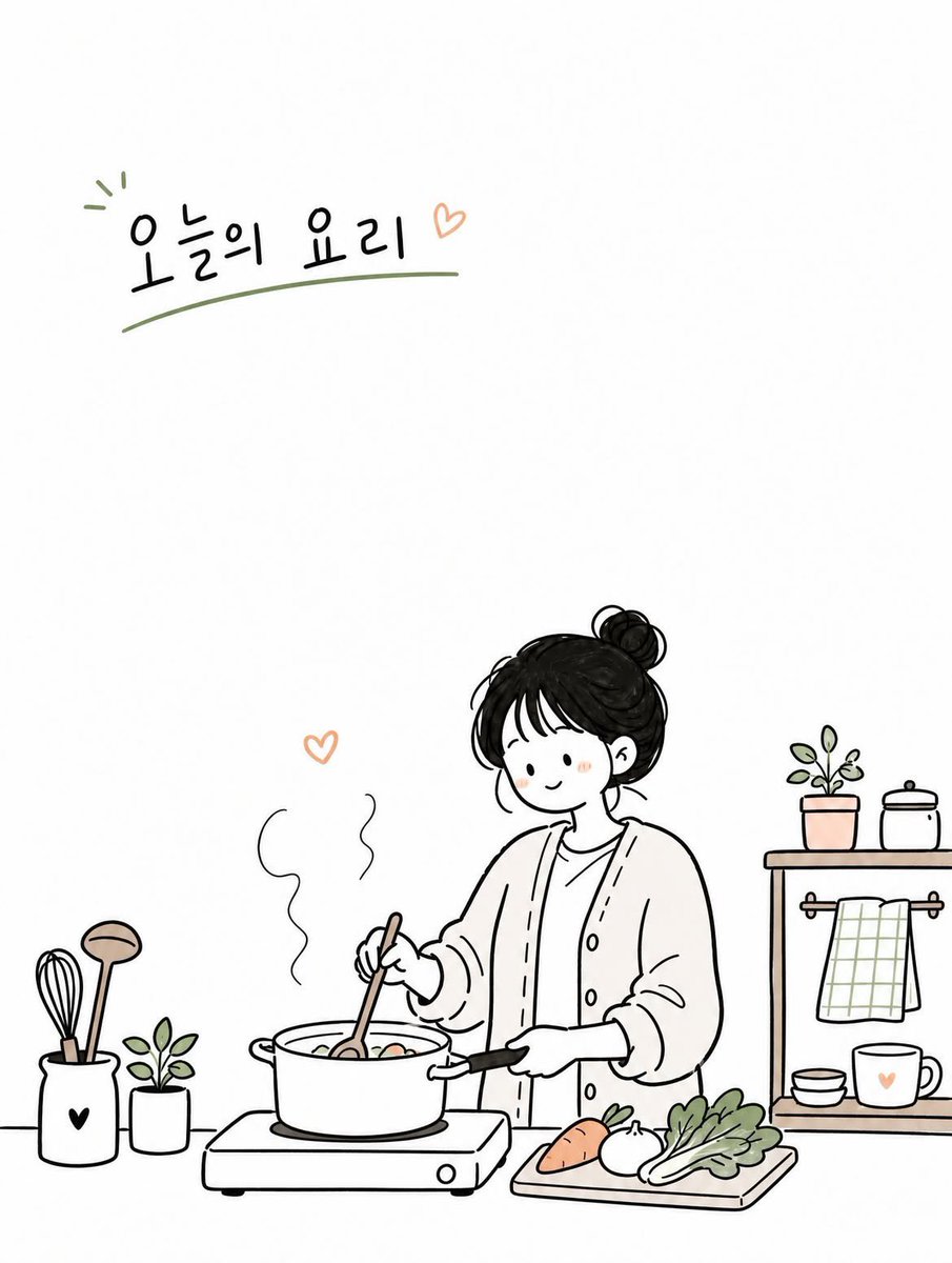 Korean Doodle Editorial Illustration example 1
