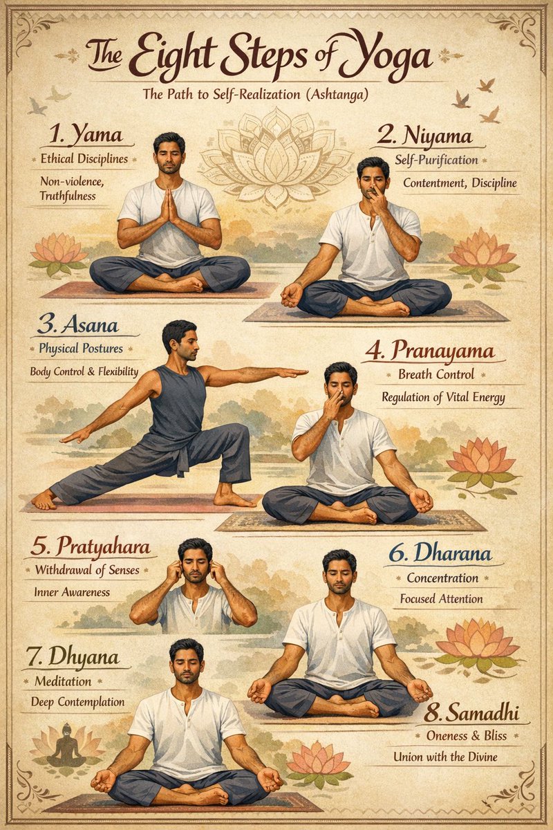 Vintage Yoga Infographic Poster example 1