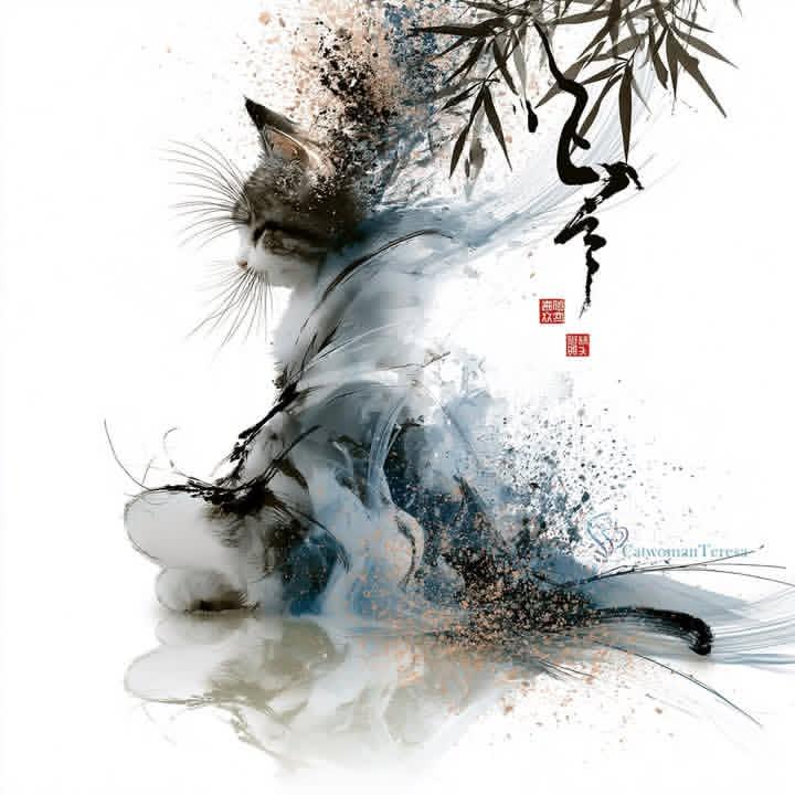 Zen Ink Wash Sumi-e Artwork example 2