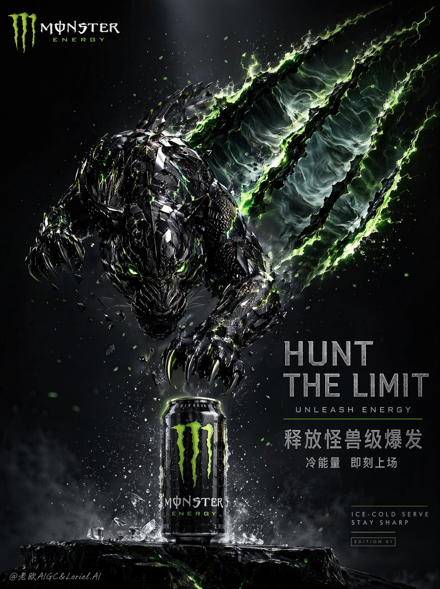 Cinematic Beast Energy Drink Poster example 1