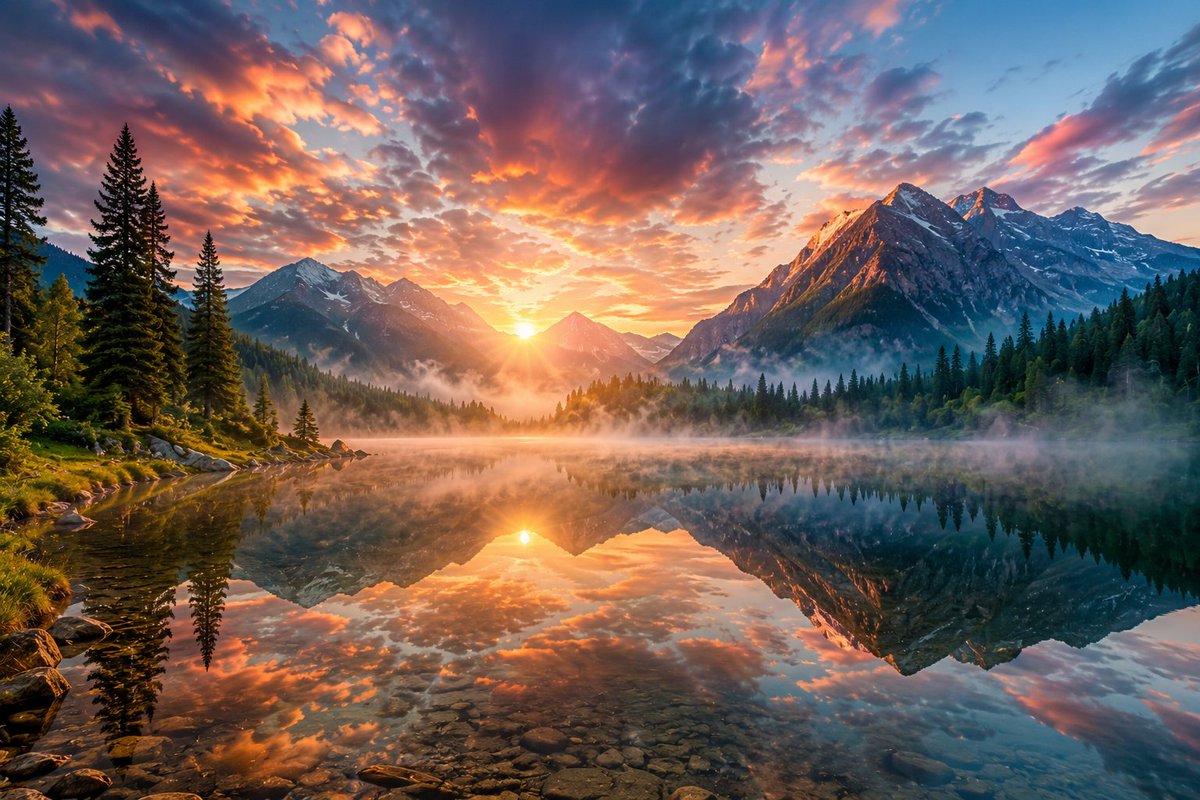 Breathtaking Mountain Road Sunset example 2