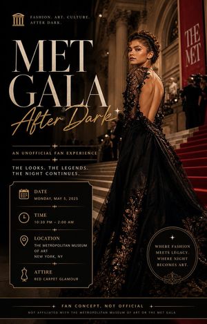 Luxury Event Branding Posters AI image template preview
