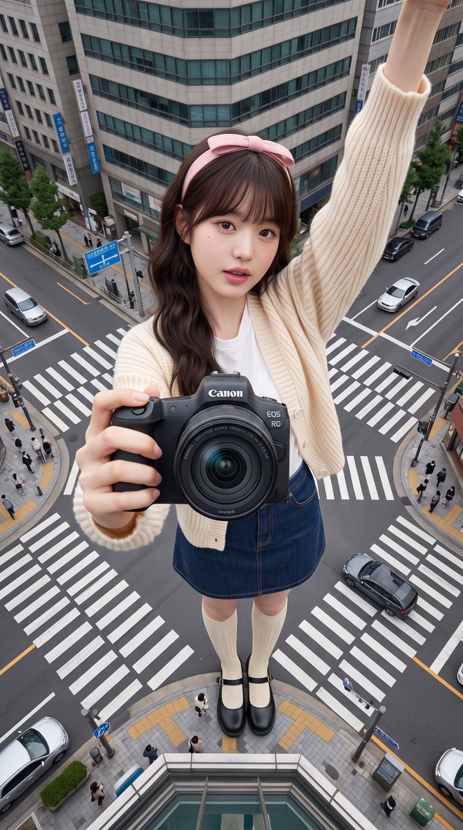Giant Forced Perspective City Selfie example 1
