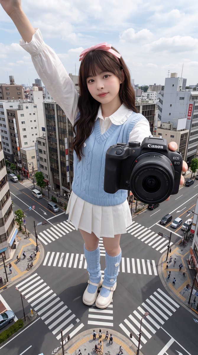 Giant Forced Perspective City Selfie example 2