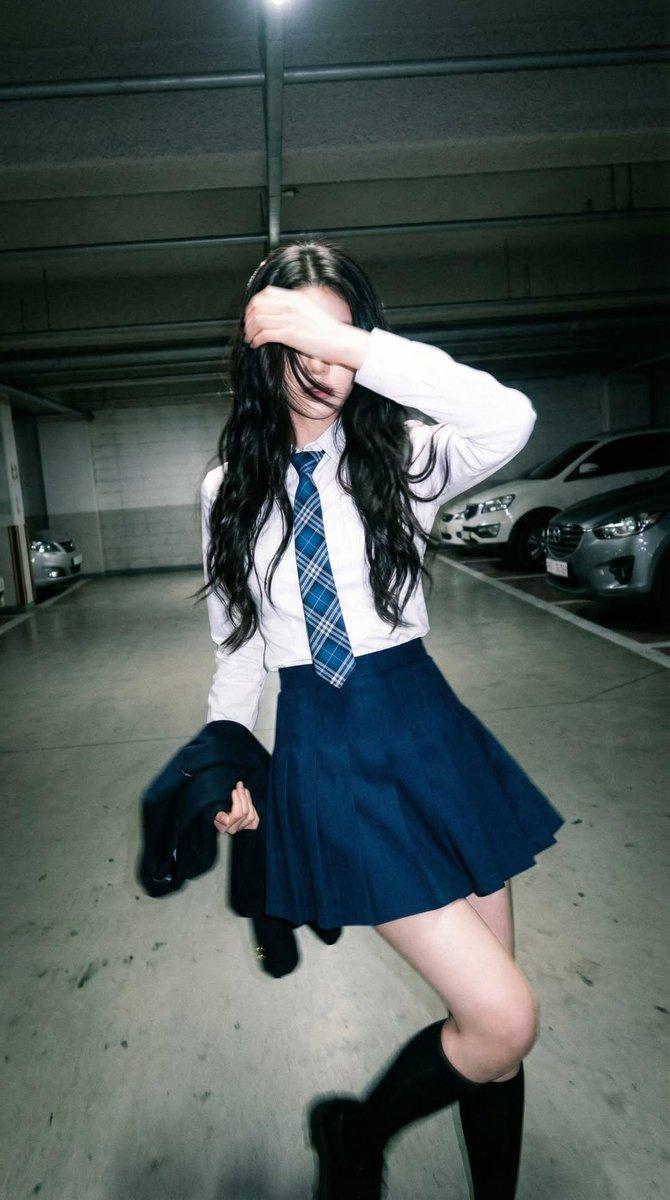 Cinematic Schoolgirl Parking Garage example 2
