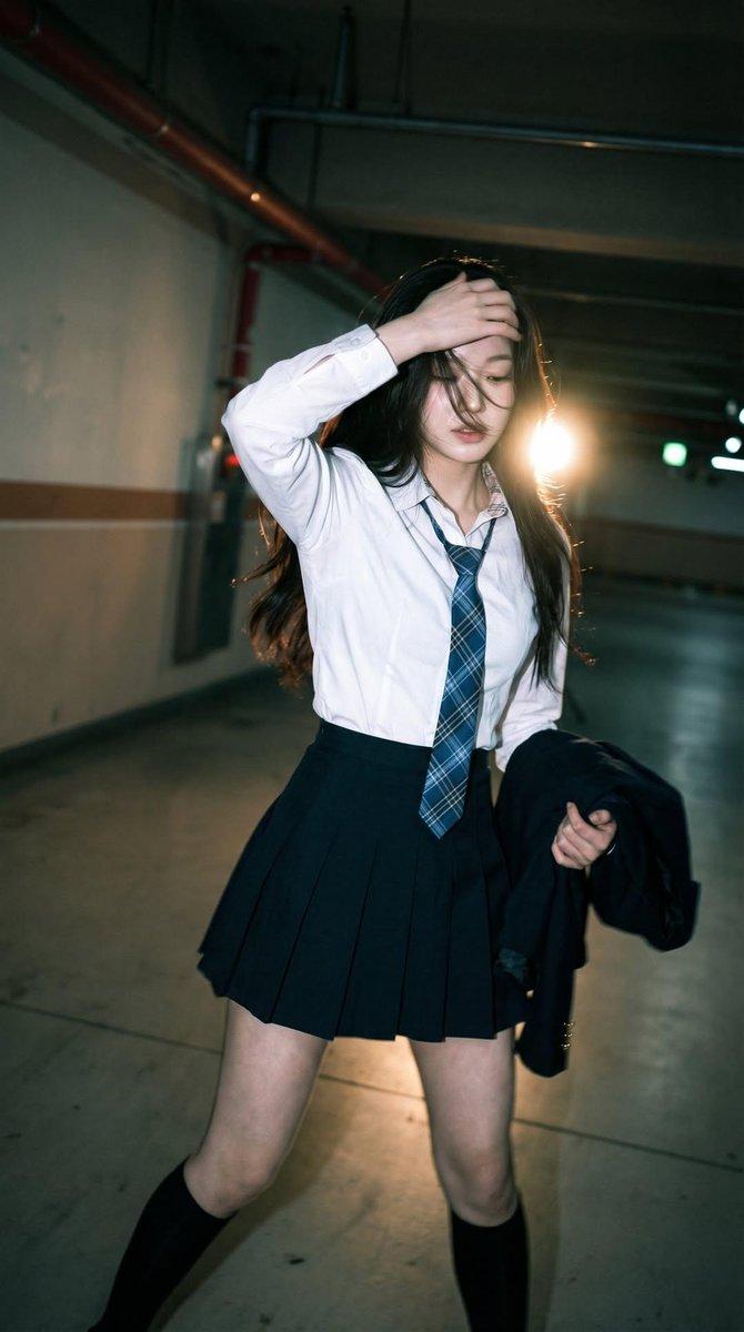 Cinematic Schoolgirl Parking Garage example 3