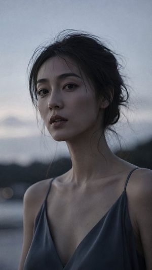 Japanese Dusk Portrait AI image template preview