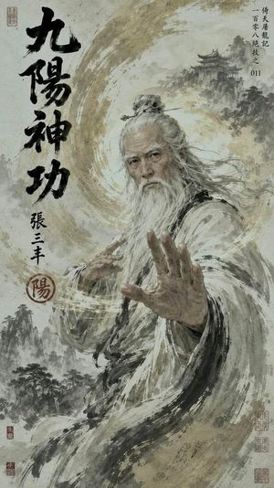 Chinese Wuxia Master Poster AI image template preview