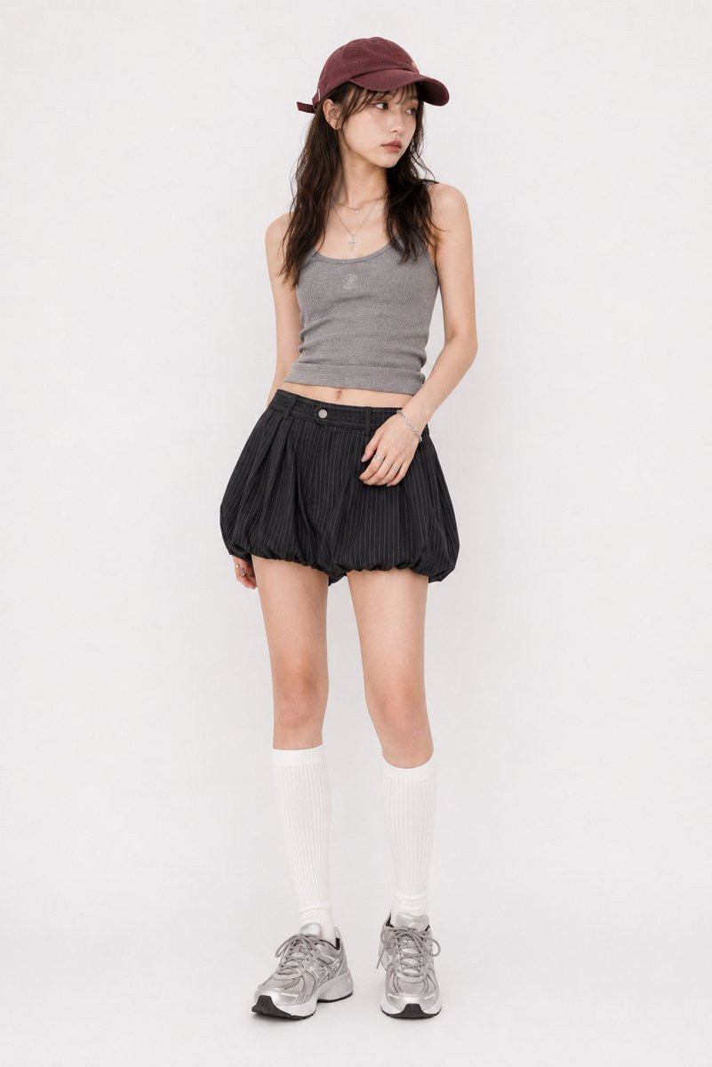 Y2K Street Ribbed Tank Top Outfit example 1