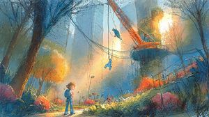 Full-Bleed Crane Park Key Art AI image template preview
