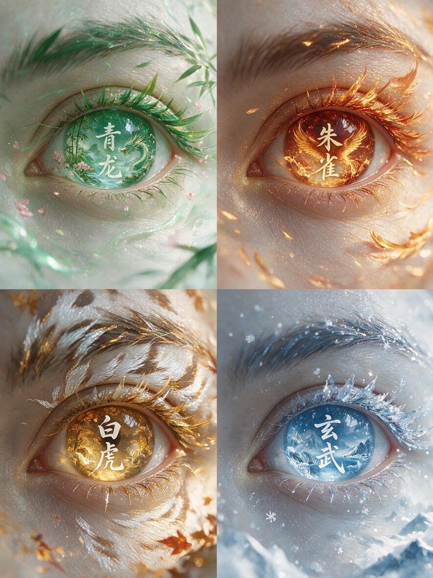 Oriental Four Symbols Eye Macro example 2