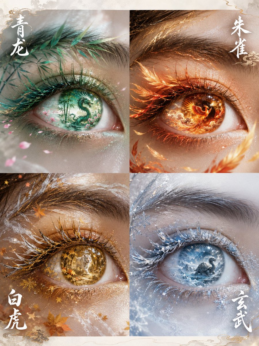 Oriental Four Symbols Eye Macro example 1