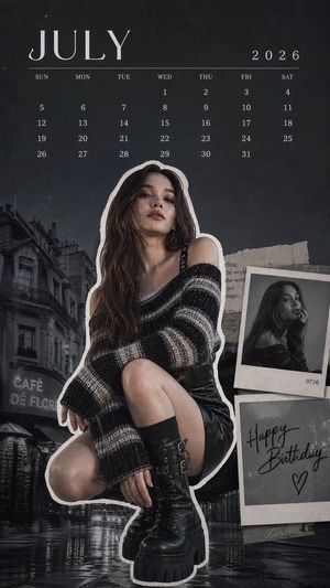 K-pop Idol Editorial Mobile Wallpaper AI image template preview