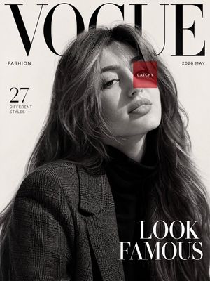 Vogue Magazine Cover Editorial AI image template preview
