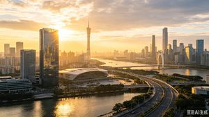 Guangzhou Sunset Skyline AI image template preview