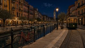 Day-to-Night Canal Street Transformation AI image template preview