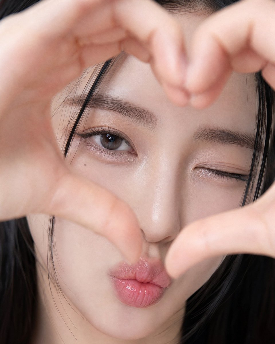 Photorealistic Heart-Hand Selfie Portrait example 1