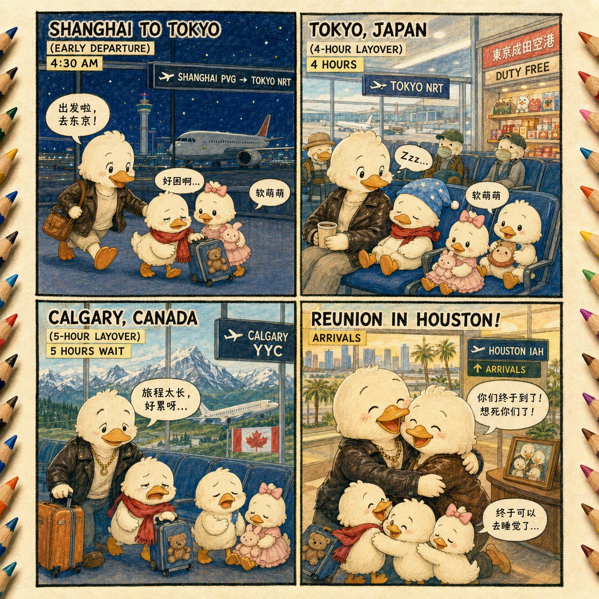 Duck Family Travel Comic example 1