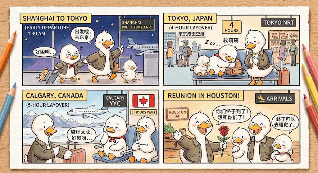Duck Family Travel Comic example 3