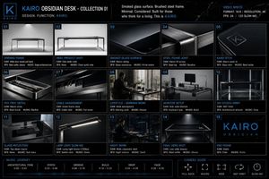 Premium Office Furniture Commercial Storyboard AI image template preview