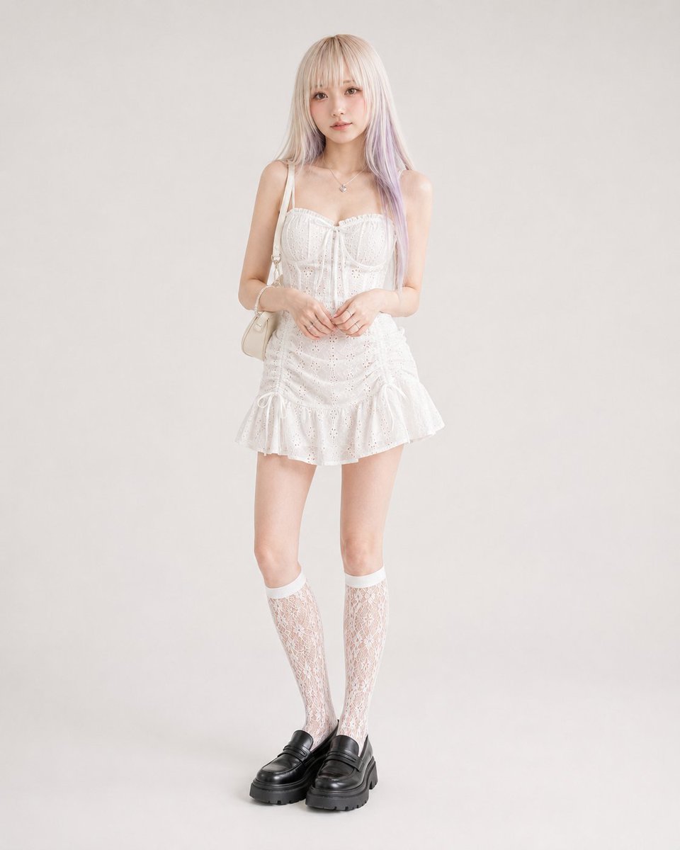 Y2K Feminine Lace Outfit example 2
